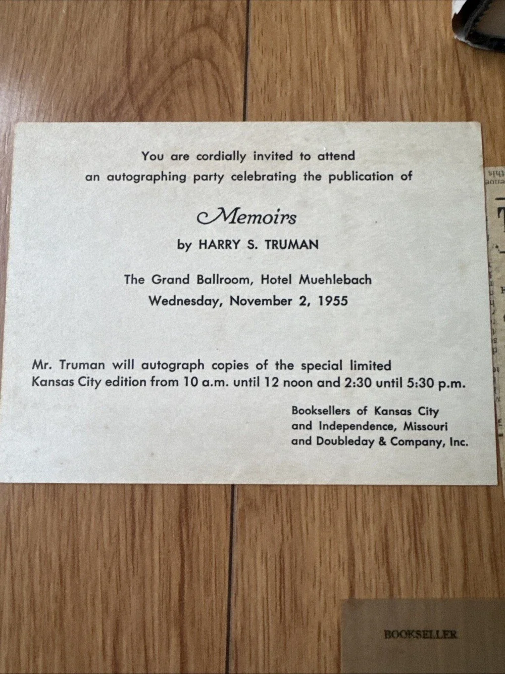 Memoirs By Harry S. Truman: Year of Decisions and Years Of Trial And Hope signed